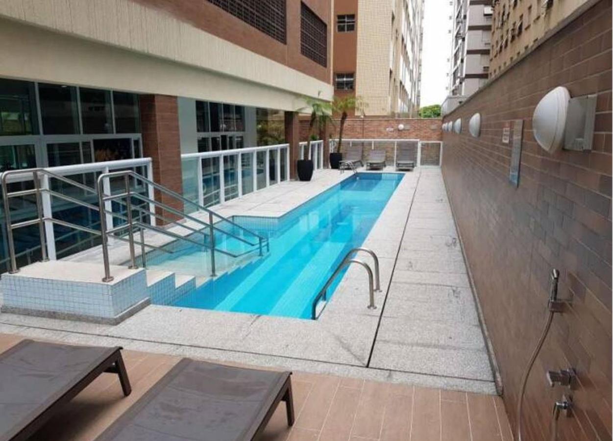 Apto Top Com Vista Pro Mar Em Condominio Completo Em Frente A Praia! サントス エクステリア 写真