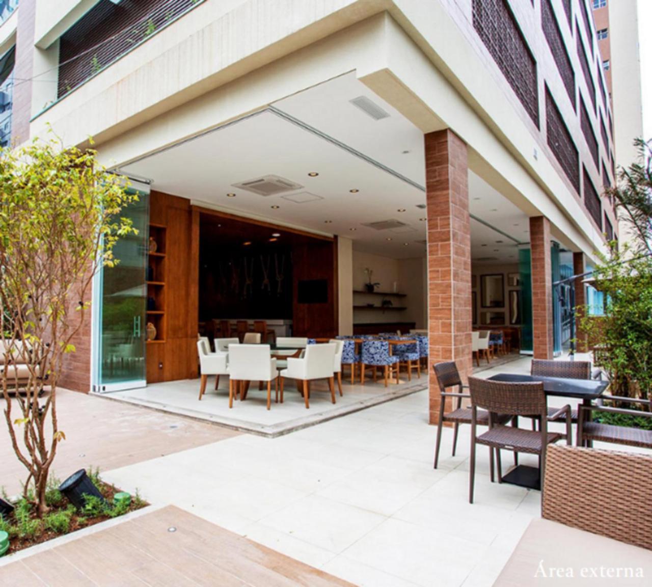 Apto Top Com Vista Pro Mar Em Condominio Completo Em Frente A Praia! サントス エクステリア 写真